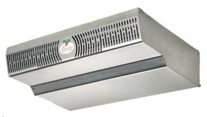 The stainless ceiling mounted evaporator is attractve, simple to service The stainless ceiling mounted evaporator is attractve, simple to service